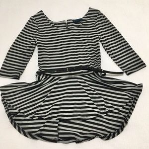 Spoiled striped black with belt top